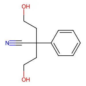 4-Hydroxy-2-(2-hydroxyethyl)-2-phenylbutyronitrile structure