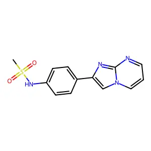 N-(4-imidazo[1,2-a]pyrimidin-2-ylphenyl)methanesulfonamide structure