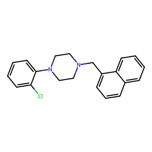 Piperazine, 1-(2-chlorophenyl)-4-(1-naphthalenylmethyl)- structure