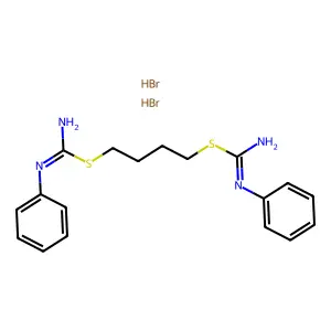 Pseudourea, 2,2'-butylenebis(1-phenyl-2-thio-, dihydrobromide structure