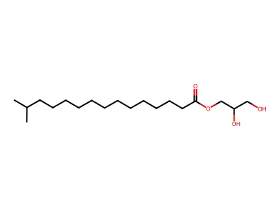 2,3-Dihydroxypropyl 14-methylpentadecanoate structure