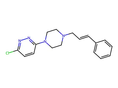 3-Chloro-6-[4-(3-phenylprop-2-enyl)piperazin-1-yl]pyridazine structure