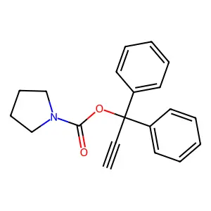 1-Pyrrolidinecarboxylic acid, 1,1-diphenyl-2-propynyl ester structure