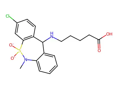 Tianeptine MC(5) structure