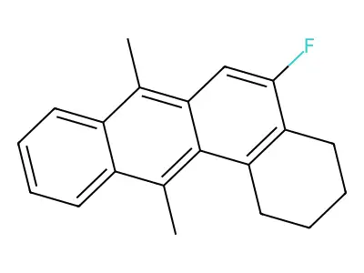 5-Fluoro-(1,2,3,4-tetrahydro-7,12-dimethylbenz(a)anthracene) structure
