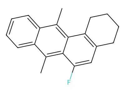 6-Fluoro-(1,2,3,4-tetrahydro-7,12-dimethylbenz(a)anthracene) structure