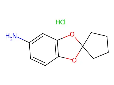 5-Aminospiro[1,3-benzodioxole-2,1'-cyclopentane] hydrochloride structure