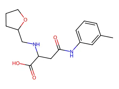 4-Oxo-2-(((tetrahydrofuran-2-yl)methyl)amino)-4-(m-tolylamino)butanoic acid structure