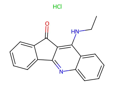 11H-Indeno(1,2-b)quinolin-11-one, 10-(ethylamino)-, monohydrochloride structure