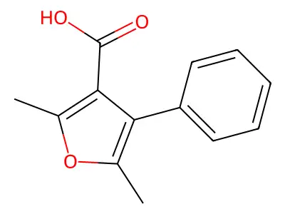 2,5-Dimethyl-4-phenyl-3-furoic acid structure