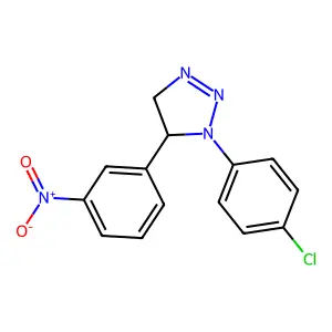 1-(4-Chlorophenyl)-5-(3-nitrophenyl)-4,5-dihydro-1H-1,2,3-triazole structure