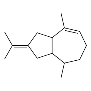 1,2,3,3a,4,5,6,8a-Octahydro-2-isopropylidene-4,8-dimethylazulene structure