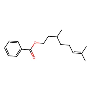 6-Octen-1-ol, 3,7-dimethyl-, 1-benzoate structure