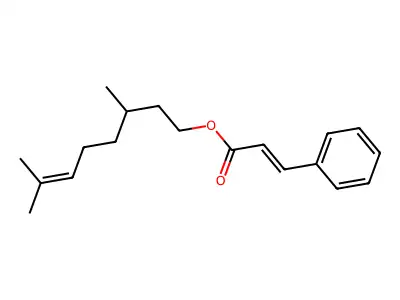 2-Propenoic acid, 3-phenyl-, 3,7-dimethyl-6-octen-1-yl ester structure