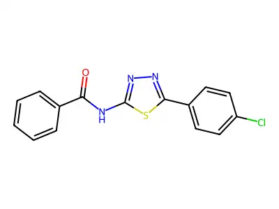 N-[5-(4-chlorophenyl)-1,3,4-thiadiazol-2-yl]benzamide structure