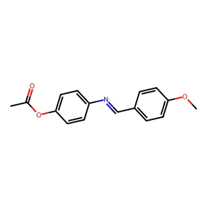 4-(((4-Methoxyphenyl)methylene)amino)phenyl acetate structure
