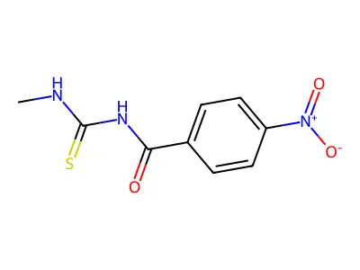 Benzamide, N-[(methylamino)thioxomethyl]-4-nitro- structure