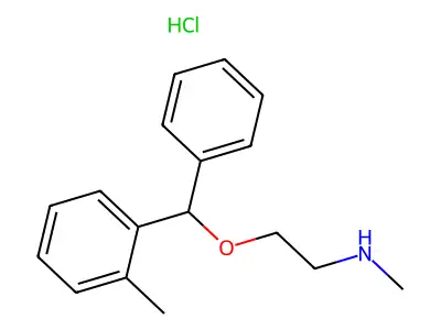 N-Methyl-2-((o-methyl-alpha-phenylbenzyl)oxy)ethylamine hydrochloride structure