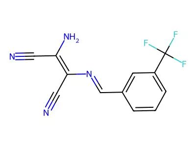 2-AMINO-3-({[3-(TRIFLUOROMETHYL)PHENYL]METHYLIDENE}AMINO)BUT-2-ENEDINITRILE structure