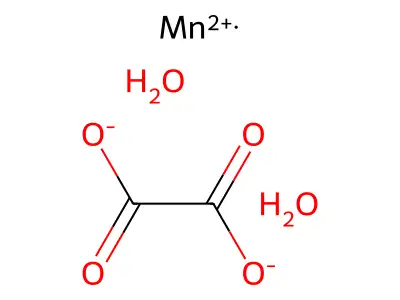 Manganese oxalate dihydrate structure