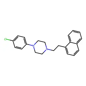 Piperazine, 1-(4-chlorophenyl)-4-(2-(1-naphthalenyl)ethyl)- structure