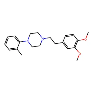 Piperazine, 1-(3,4-dimethoxyphenethyl)-4-(o-tolyl)- structure