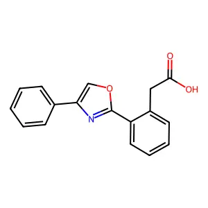 Benzeneacetic acid, 2-(4-phenyl-2-oxazolyl)- structure