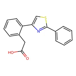 Acetic acid, 2-(2-(2-phenyl-1,3-thiazol-4-yl)phenyl)- structure
