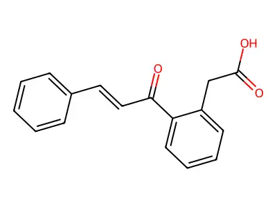 2-[2-(3-Phenylprop-2-enoyl)phenyl]acetic acid structure