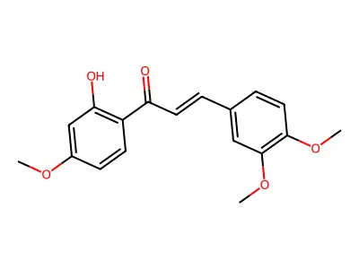 3-(3,4-Dimethoxyphenyl)-1-(2-hydroxy-4-methoxy-phenyl)prop-2-en-1-one structure
