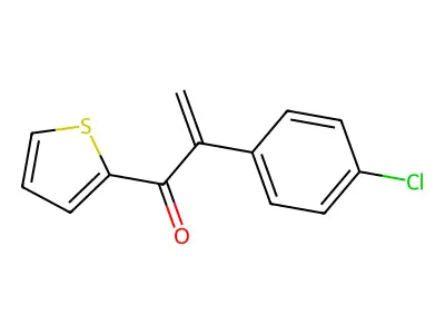 2-Propen-1-one, 2-(4-chlorophenyl)-1-(2-thienyl)- structure
