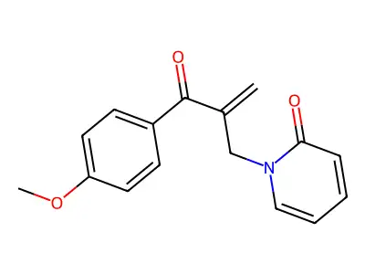 2(1H)-Pyridinone, 1-(2-(4-methoxybenzoyl)-2-propenyl)- structure