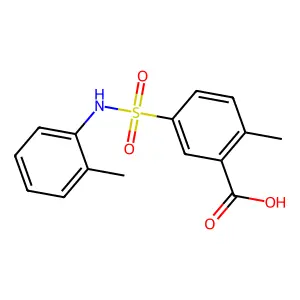 2-methyl-5-[(2-methylphenyl)sulfamoyl]benzoic Acid structure
