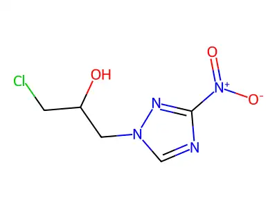 1,2,4-Triazole,3-nitro-1-(3-chloro-2-hydroxy)pro structure