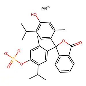 Thymolphthalein monophosphate, magnesium salt structure