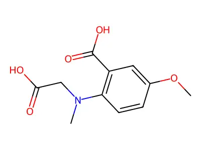 Benzoic acid, 2-[(carboxymethyl)methylamino]-5-methoxy- structure