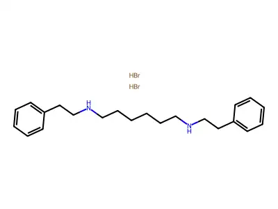 1,6-Bis(beta-phenylethylamino)hexane dihydrobromide structure