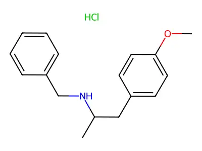 4-Methoxy-I+--methyl-N-(phenylmethyl)benzeneethanamine hydrochloride structure