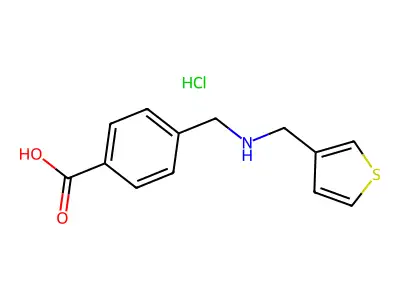 4-{[(3-Thienylmethyl)amino]methyl}benzoic acid hydrochloride structure