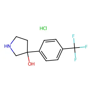 3-(4-(Trifluoromethyl)phenyl)pyrrolidin-3-ol hydrochloride structure