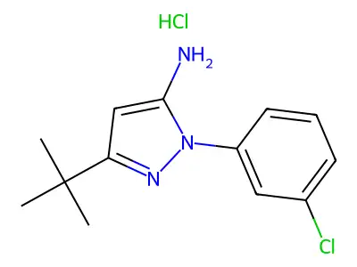 3-(tert-Butyl)-1-(3-chlorophenyl)-1H-pyrazol-5-amine hydrochloride structure