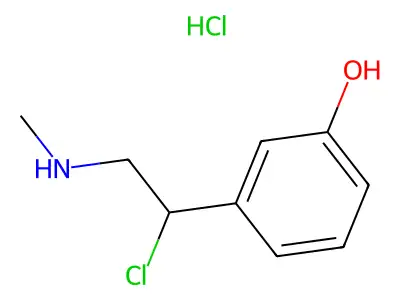 3-(1-Chloro-2-(methylamino)ethyl)phenol hydrochloride structure