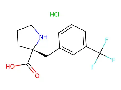 (R)-2-(3-(Trifluoromethyl)benzyl)pyrrolidine-2-carboxylic acid hydrochloride structure