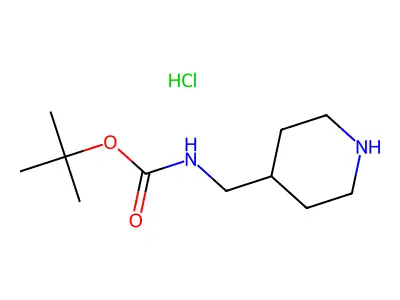 tert-Butyl (piperidin-4-ylmethyl)carbamate hydrochloride structure