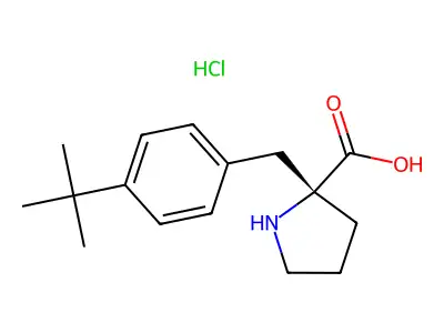 (R)-alpha-(4-tert-butyl-benzyl)-proline-HCl structure