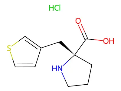 (R)-2-(Thiophen-3-ylmethyl)pyrrolidine-2-carboxylic acid hydrochloride structure