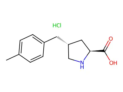 (2S,4R)-4-(4-Methylbenzyl)pyrrolidine-2-carboxylic acid hydrochloride structure
