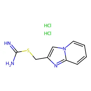 Imidazo[1,2-a]pyridin-2-ylmethyl carbamimidothioate dihydrochloride structure