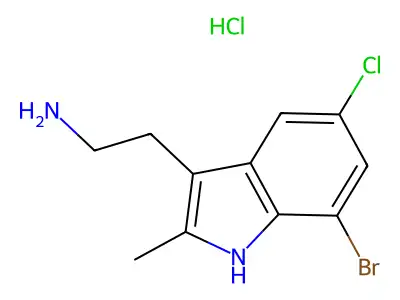 2-(7-bromo-5-chloro-2-methyl-1H-indol-3-yl)ethanamine structure