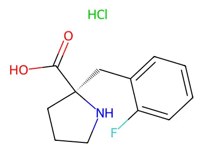 (R)-2-(2-Fluorobenzyl)pyrrolidine-2-carboxylic acid hydrochloride structure